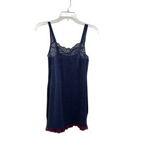 Vintage Warners Lace Slip/Nightgown Womens 36 Used Blue Purple 80s